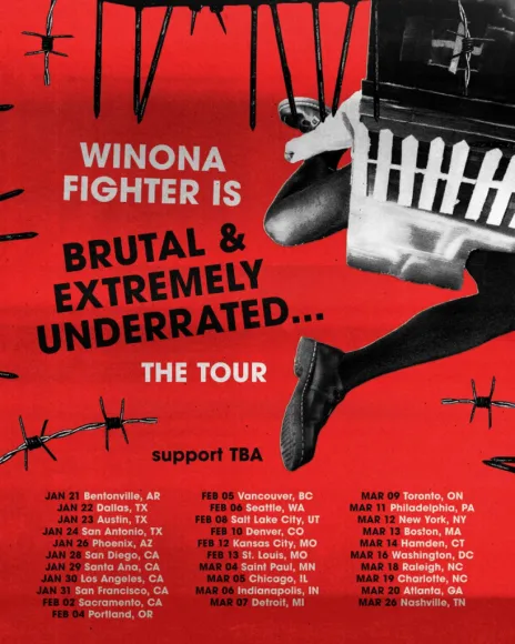 Winona Fighter 2027 affiche de la tournée américaine admat